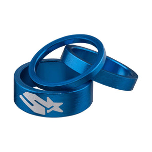 Spank Headset Spacers Blue Spank Headset Spacer Kit - 3/6/12mm Set