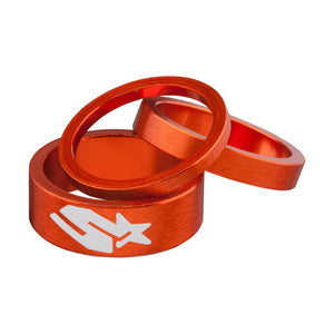 Spank Headset Spacers Orange Spank Headset Spacer Kit - 3/6/12mm Set
