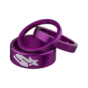 Spank Headset Spacers Purple Spank Headset Spacer Kit - 3/6/12mm Set