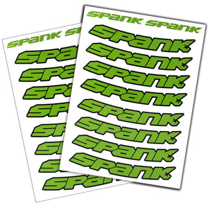 Spank Wheel Parts & Accessories Bright Green Spank Rim Decals