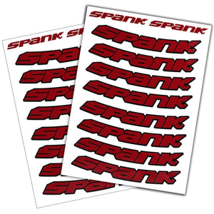 Spank Wheel Parts & Accessories Red Spank Rim Decals
