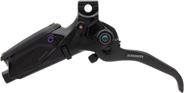 SRAM Brake Lever Parts and Accessories SRAM G2 Ultimate Disc Brake Lever Assembly - Carbon Lever Gloss BLK Rainbow Hardware A2