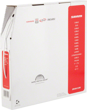 SRAM Cables and Housing SRAM 4mm Derailleur Cable Housing White 30 Meter Filebox