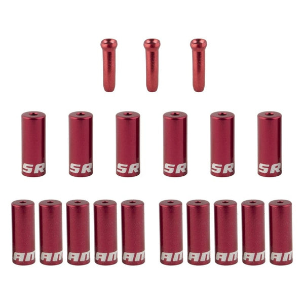 Sram Cables and Housing Sram Ferrule Kit Ferrule Kit 4mm/5mm Alloy Red