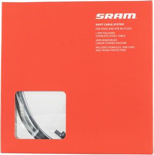 SRAM Cables and Housing SRAM Stainless Steel Shift Cable Housing Kit - Road/MTB 4mm Reinforced Linear Strand BLK