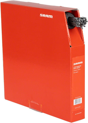 SRAM Cables and Housing SRAM Stainless Steel Shift Cables - 1.1mm 2200mm Length Silver Box of 100