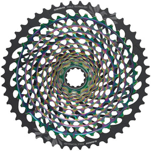 SRAM Cassettes and Cogs SRAM XX1 Eagle AXS XG-1299 Cassette - 12-Speed 10-50t Rainbow For XD Driver Body