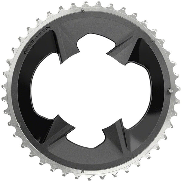 SRAM Chainrings Outer / 43T SRAM Rival 2x12-Speed Outer Chainring - 48t 107 BCD BLK For use 35t Inner