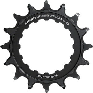 SRAM Chainrings SRAM 16t Bosch Direct Mount 11/12-Speed X-Sync2 Eagle Chainring Black
