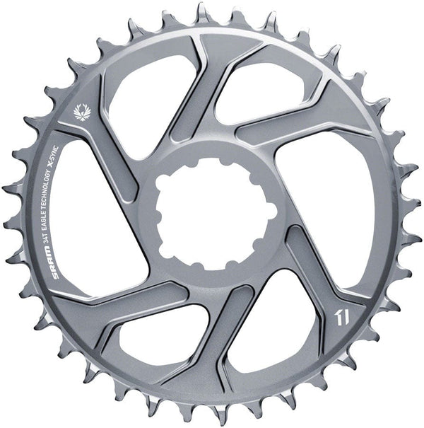SRAM Chainrings SRAM 34T X-Sync 2 Direct Mount Eagle Chainring 3mm Boost Offset Polar Gray