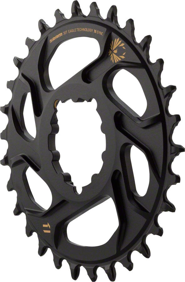 SRAM Chainrings SRAM X-Sync 2 Eagle Direct Mount Chainring - 30 Tooth 3mm Boost Offset 12-Speed BLK Gold