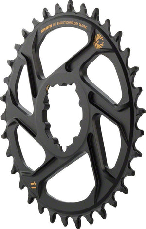 SRAM Chainrings SRAM X-Sync 2 Eagle Direct Mount Chainring 34T Boost 3mm Offset Gold Logo