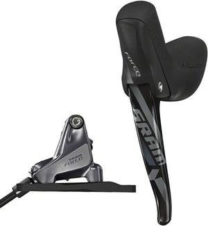 SRAM Disc Brake & Lever Flat Mount / Black SRAM Force Hydraulic Disc Brake and Cable-Actuated Dropper Remote Lever - Left/Front