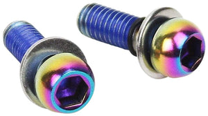 SRAM Disc Brake Parts SRAM Caliper Mounting Hardware Direct Standard Mount - Stainless Rainbow Bolts