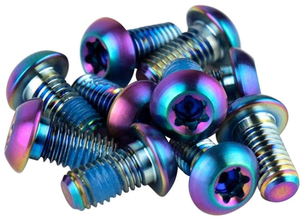 SRAM Disc Rotor SRAM Titanium T25 Rotor Bolt Kit - Rainbow Set of 12