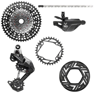 SRAM Exclude SRAM Eagle 90 Ebike Groupset - No Crank 34T 104bcd Clip-on Guard Chain XS-1275 10-52t Single Click Shifter Rear Derailleur