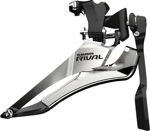 SRAM Front Derailleurs and Parts SRAM Rival 22 Front Derailleur - 2x11-Speed Yaw Braze-on Chain Spotter Silver/BLK