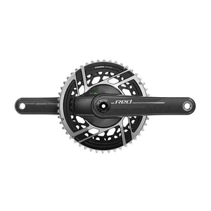 SRAM Power Meter Cranksets SRAM Red AXS 2x Power Meter E1 Power Meter Crankset Speed: 12 Spindle: 28.99mm BCD: Direct Mount SRAM 8 Bolt 50/37 DUB 160mm Black Road