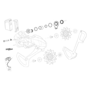 SRAM Rear Derailleur Parts SRAM X01 Eagle AXS Bolt and Screw Kit B-Bolt/Washer B-Screw and Limit Screws Kit