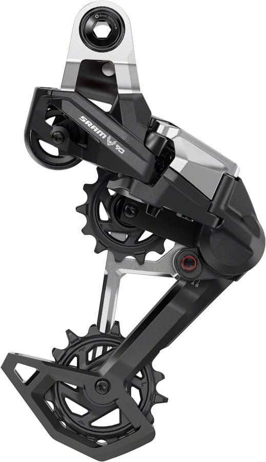 SRAM Rear Derailleurs SRAM Eagle 90 T-Type Rear Derailleur - 12-Speed Long Cage 52t Max Full Mount Aluminum Cage BLK/Silver