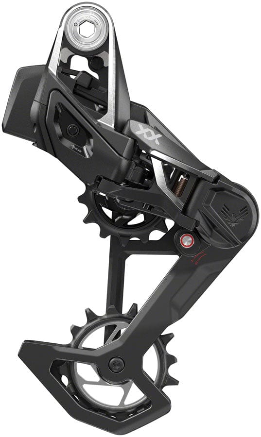 SRAM Rear Derailleurs SRAM XX SL Eagle T-Type AXS Rear Derailleur - 12-Speed 52t Max Battery Not Included UDH Hangerless Carbon Cage BLK/Silver