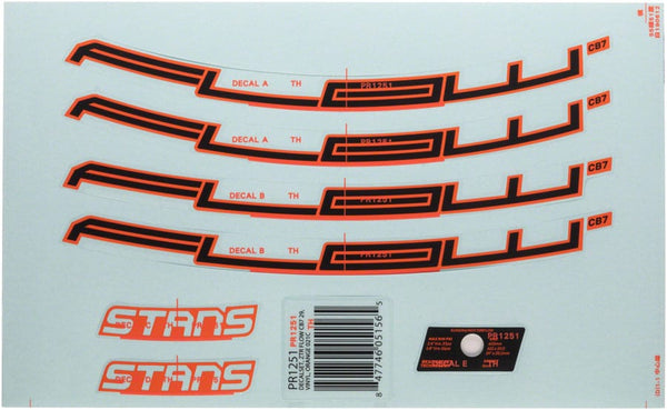 Stan's Rim Accessories 27.5" / Orange Stan's Flow CB7 Rim Decal