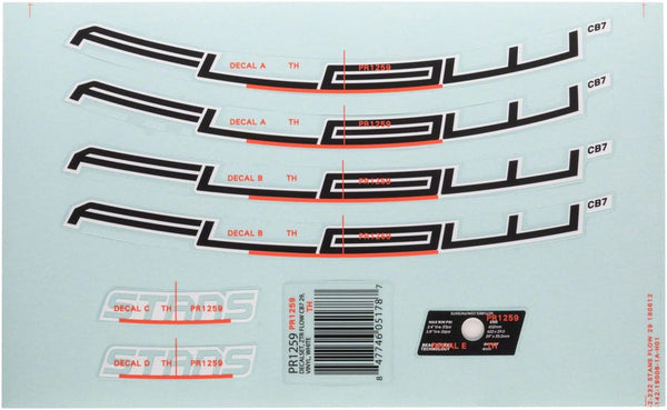 Stan's Rim Accessories 27.5" / White Stan's Flow CB7 Rim Decal