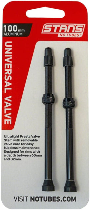 Stan's Tubeless Valves 100Mm / Black Stan's Alloy Valve Stems