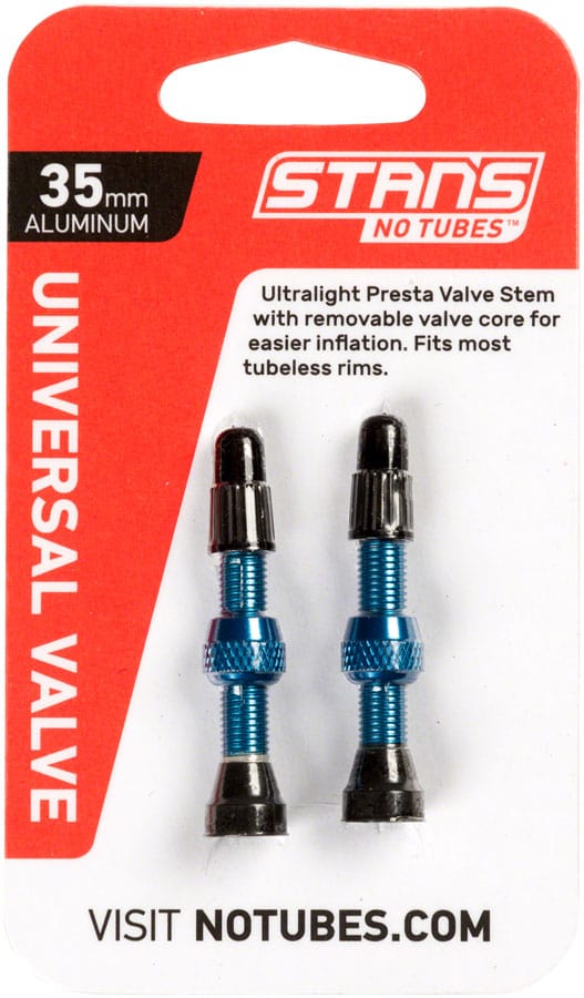 Stan's Tubeless Valves 35Mm / Blue Stan's Alloy Valve Stems