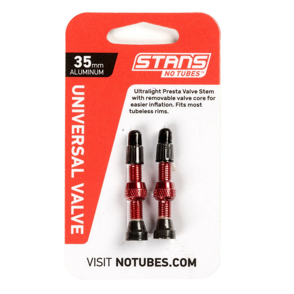 Stan's Tubeless Valves 35Mm / Red Stan's Alloy Valve Stems