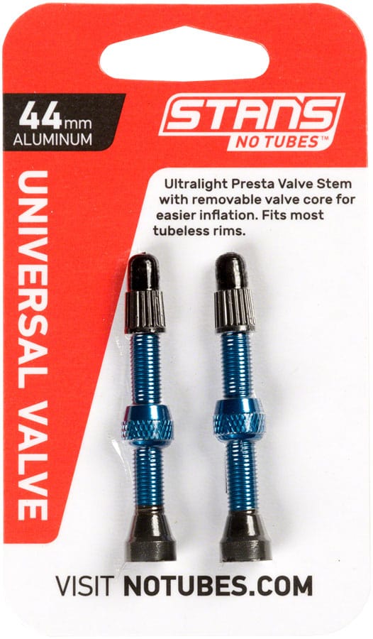 Stan's Tubeless Valves 44Mm / Blue Stan's Alloy Valve Stems