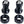 Stan's Valve Caps & Parts Black Stan's Tubeless Valve Stem Cap Color Kit - Pair