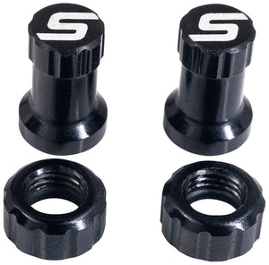 Stan's Valve Caps & Parts Black Stan's Tubeless Valve Stem Cap Color Kit - Pair