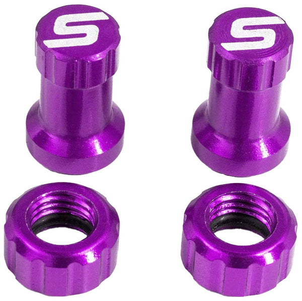 Stan's Valve Caps & Parts Purple Stan's Tubeless Valve Stem Cap Color Kit - Pair
