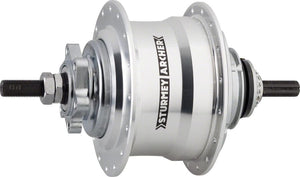 Sturmey-Archer Internally Geared Hubs / Shifters / Parts Sturmey Archer RX-RK5 5 Speed Hub: 32H 135OLD 90mm 6-Bolt Disc Silver