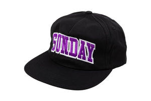 Sunday Hats and Caps Sunday Blockhead Hat (Black w/ Purple and White)