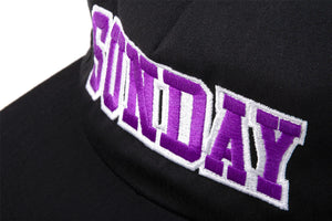 Sunday Hats and Caps Sunday Blockhead Hat (Black w/ Purple and White)