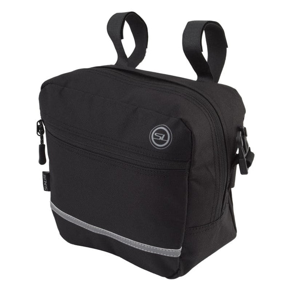 Sunlite Bags Sunlite Bar Tender II Handlebar Bag Velcro Straps 9.1x4.3x8.3` 300 c.i. Black
