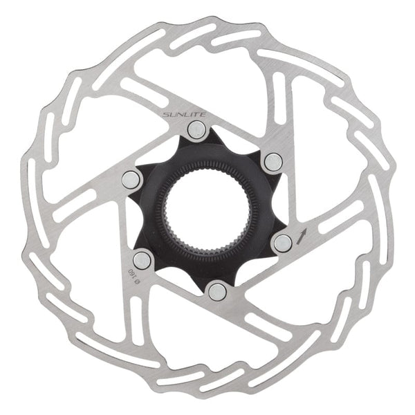 Sunlite Brakes Sunlite 2-Piece CL Disc Rotor 160mm Black/Silver Rotor