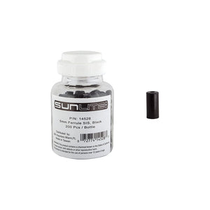 Sunlite Cables and Housing Sunlite Cable Ferrules SIS 5mm Alloy Black Bottle of 200