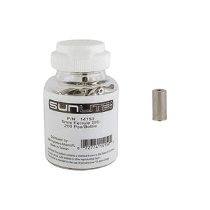 Sunlite Cables and Housing Sunlite Cable Ferrules SIS 5mm Alloy Silver Bottle of 200