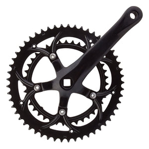 Sunlite Cranksets and Arms Sunlite Alloy Double 172.5x53/39 110 SQR JIS crankset black