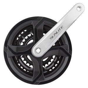 Sunlite Cranksets and Arms Sunlite Alloy Triple 175x48/38/28 120 SQR JIS crankset black/silver
