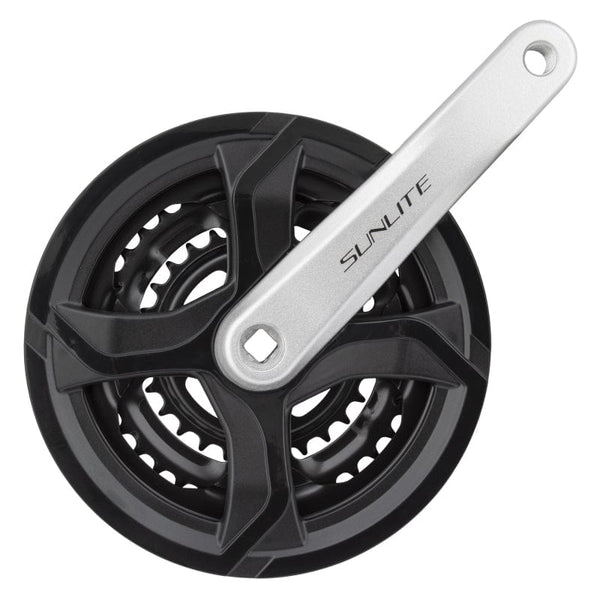 Sunlite Cranksets and Arms Sunlite Alloy Triple 175x48/38/28 120 SQR JIS crankset black/silver