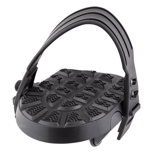 Sunlite Pedals Sunlite Flat Form I Exerciser Pedals 1/2` Loose Ball Black Toe Straps
