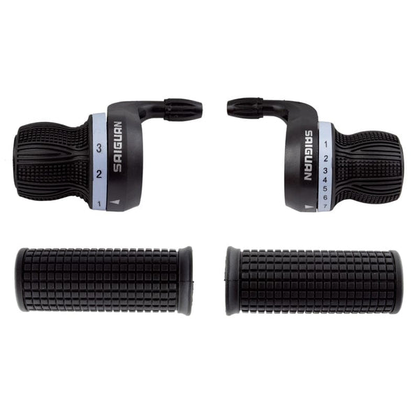 Sunlite Shifters Sunlite UtiliT Sport Twist Shifter  Pair 3x7sp 2 to 1 Blk