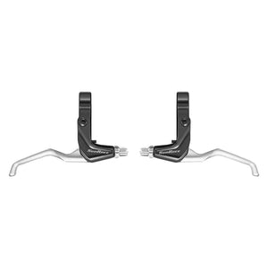 Sunrace Brake Levers Sunrace BL-M400 Brake Levers Silver/Black Pair 2 Finger