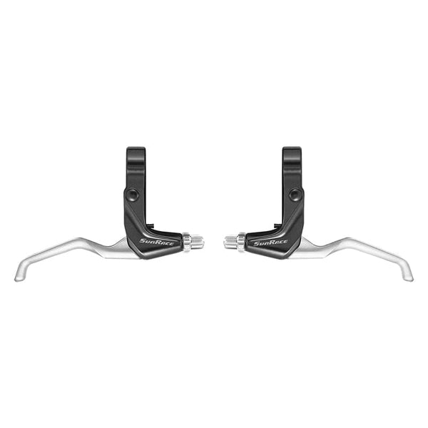 Sunrace Brake Levers Sunrace BL-M400 Brake Levers Silver/Black Pair 2 Finger