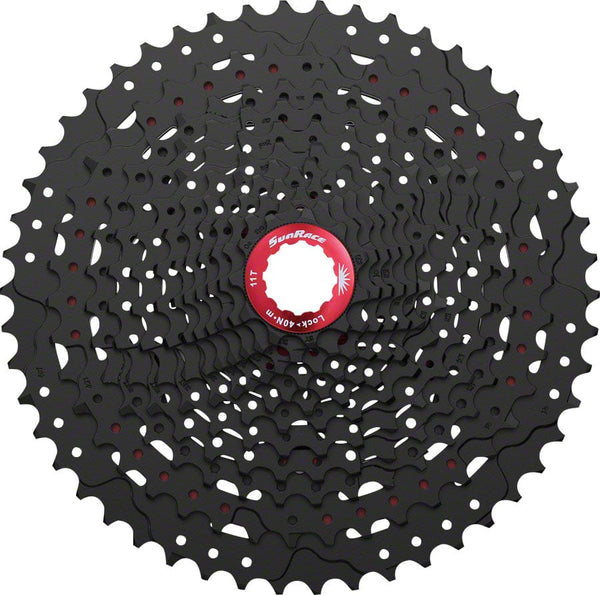 SunRace Cassettes and Cogs 11-50T / Black SunRace CSMZ903 Cassette - 12-Speed 11-51t Metallic Silver