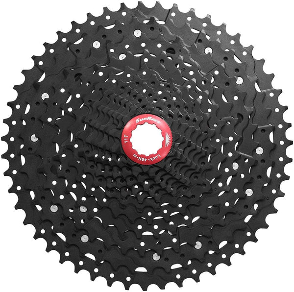 SunRace Cassettes and Cogs 11-51T / Black Chrome SunRace CSMZ903 Cassette - 12-Speed 11-51t Metallic Silver